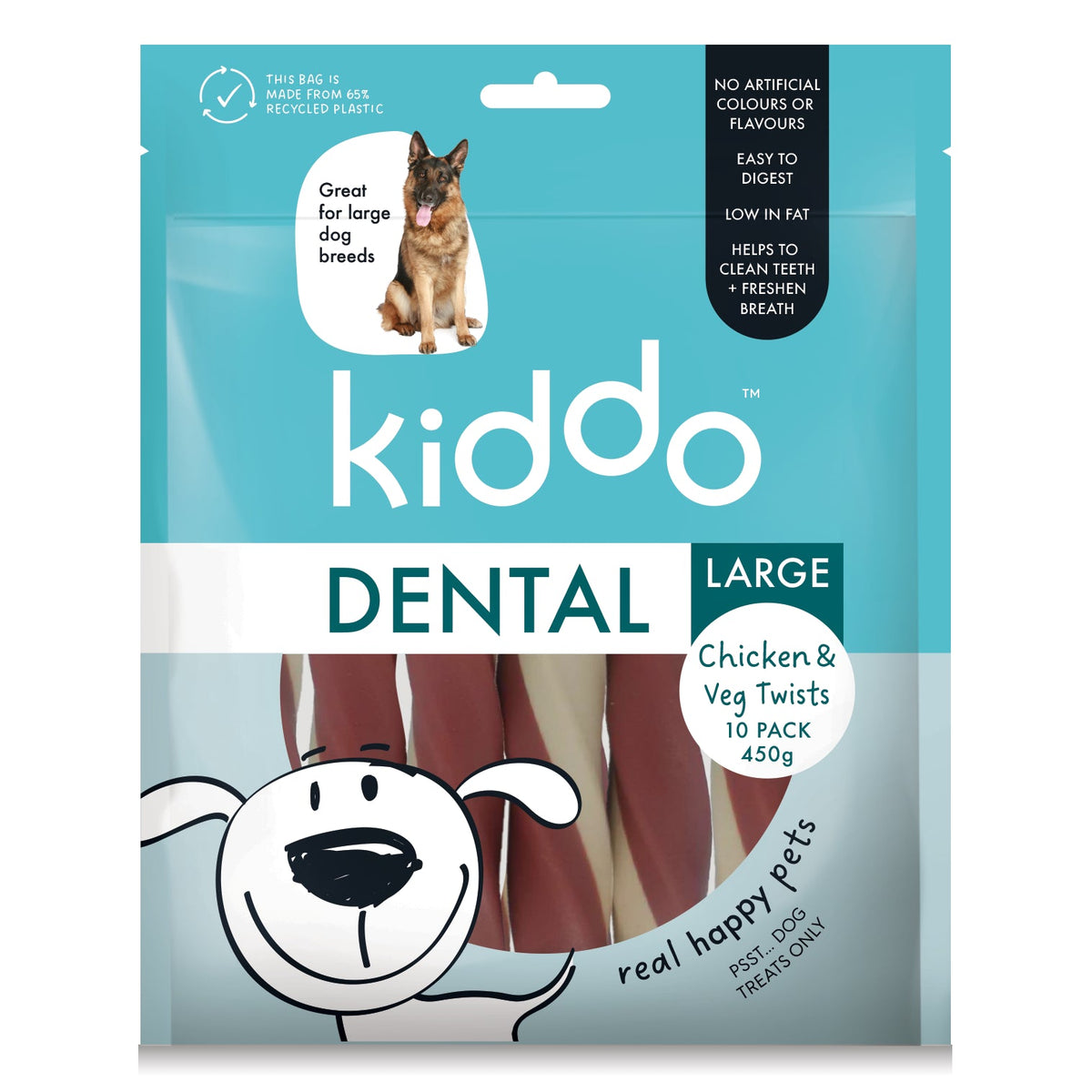 Kazoo KIDDO Dog Dental Treat Chicken and Veg 10 Pack Large - Woonona Petfoods