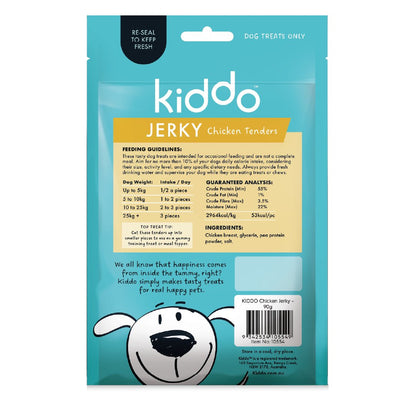 Kazoo KIDDO Dog Treat Chicken Jerky Tenders - Woonona Petfoods