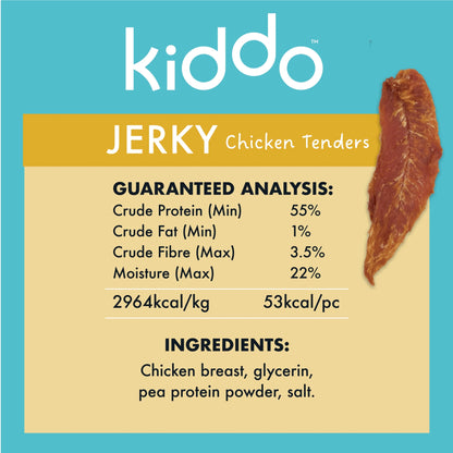 Kazoo KIDDO Dog Treat Chicken Jerky Tenders - Woonona Petfoods