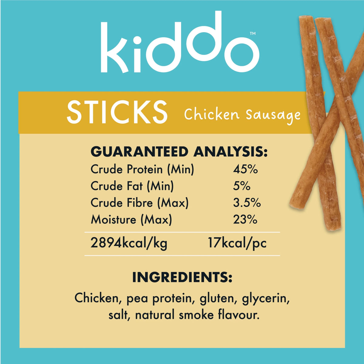 Kazoo KIDDO Dog Treat Chicken Sausage 90g - Woonona Petfoods