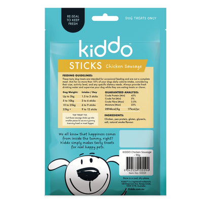 Kazoo KIDDO Dog Treat Chicken Sausage 90g - Woonona Petfoods