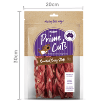 Kazoo Prime Cuts Braided Beef Sticks 20cm 6 Pack - Woonona Petfoods