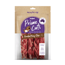 Kazoo Prime Cuts Braided Beef Sticks 20cm 6 Pack - Woonona Petfoods