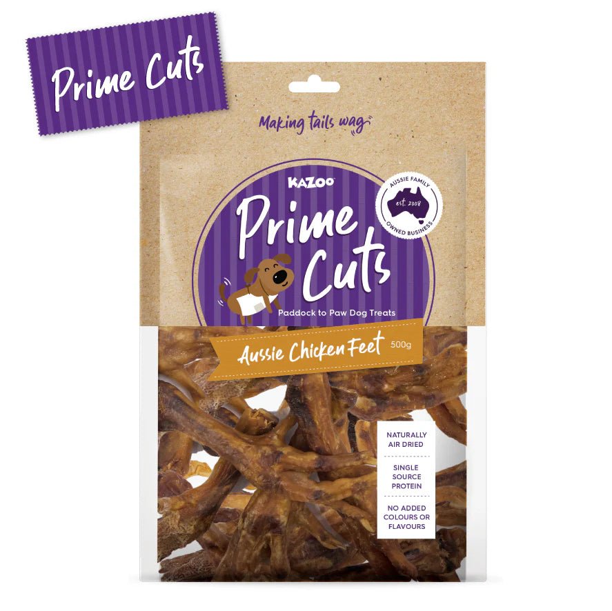 Kazoo Prime Cuts Chicken Feet 500g - Woonona Petfood & Produce