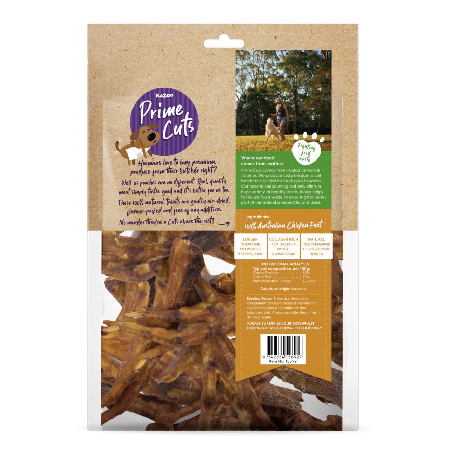 Kazoo Prime Cuts Chicken Feet 500g - Woonona Petfood & Produce