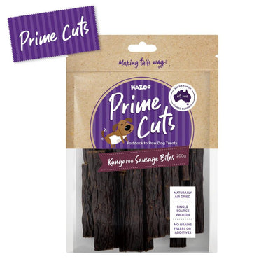 Kazoo Prime Cuts Kangaroo Sausage Bites 200g - Woonona Petfood & Produce