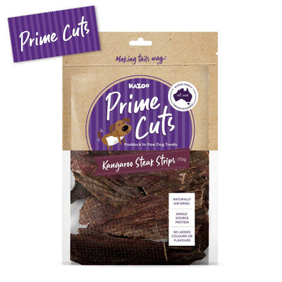 Kazoo Prime Cuts Kangaroo Steak Strips 170g - Woonona Petfood & Produce