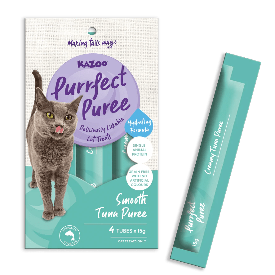 Kazoo Purrfect Puree 4 Pack 15g - Woonona Petfood & Produce