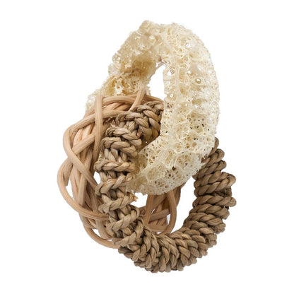 Kazoo Small Animal Nibble & Gnaw Loofah Ring - Woonona Petfoods