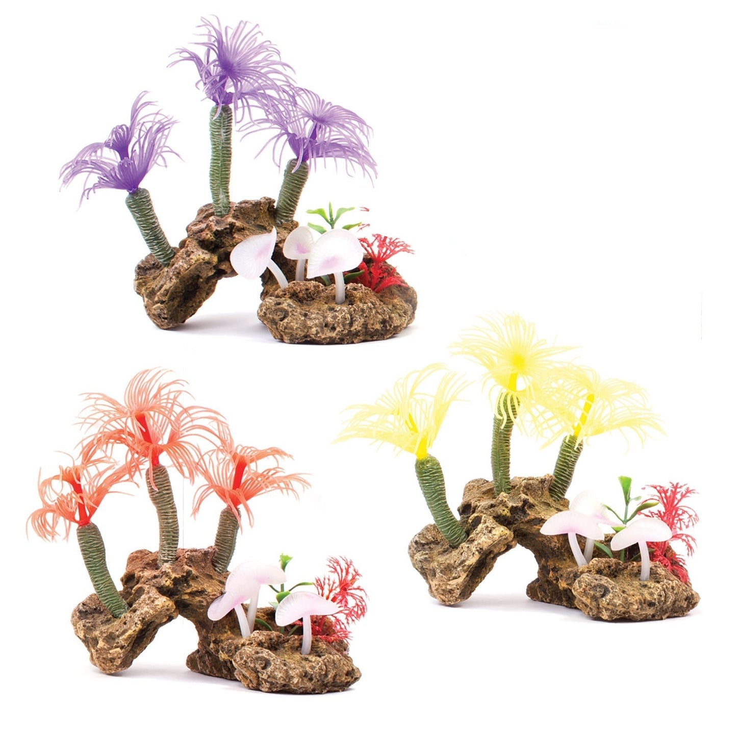 Kazoo Soft Coral With Rock Medium Orange/Yellow - Woonona Petfoods