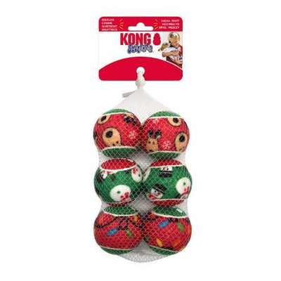 Kong Holiday Squeakair Balls 6 Pack Small