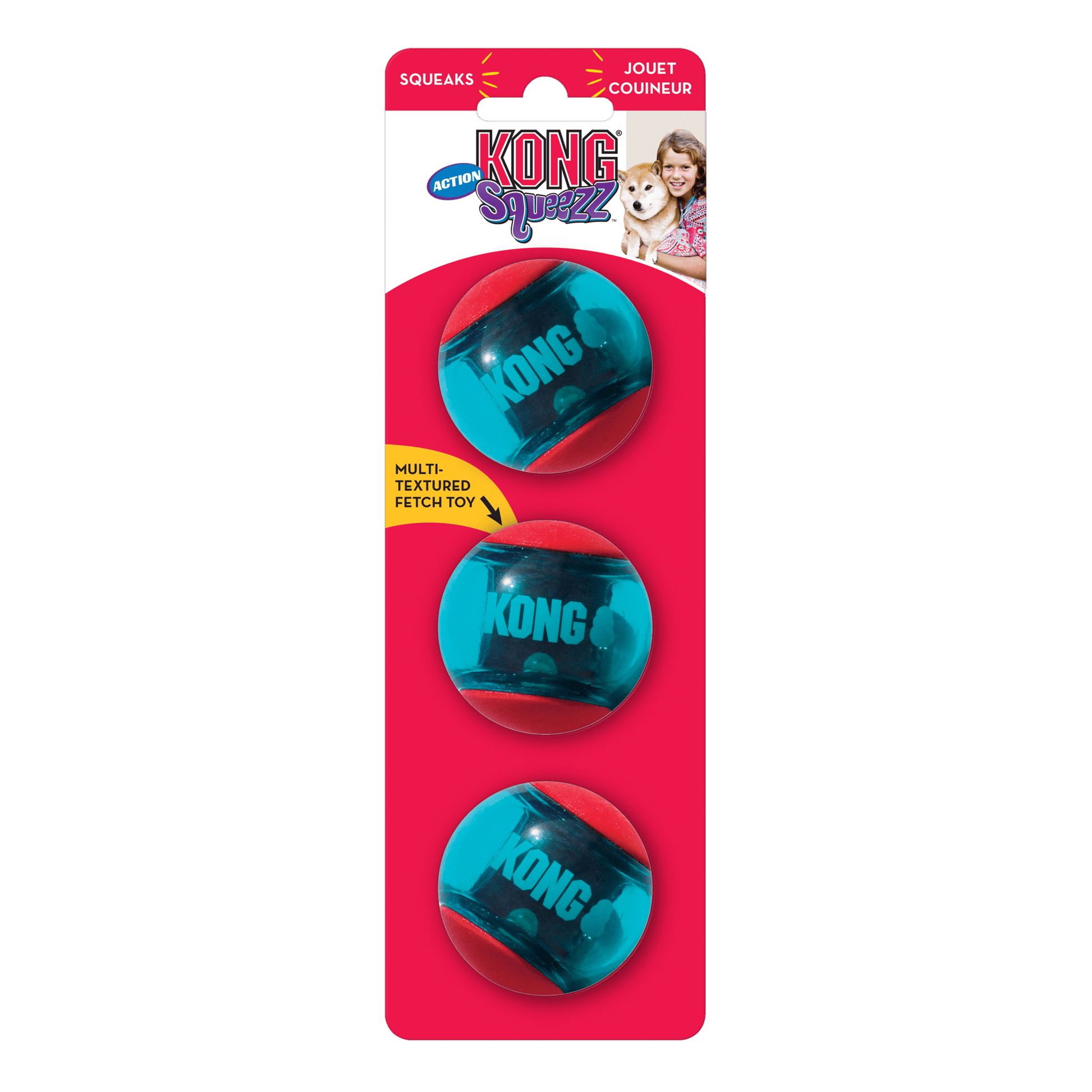 KONG Squeezz Action Red - Woonona Petfoods