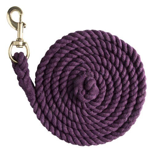 Lead Rope Cotton Heavy Purple 10' - Woonona Petfoods