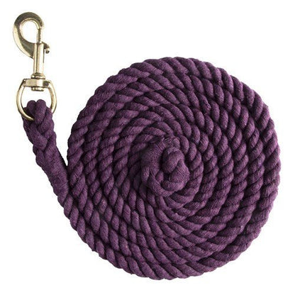 Lead Rope Cotton Heavy Purple 10' - Woonona Petfoods