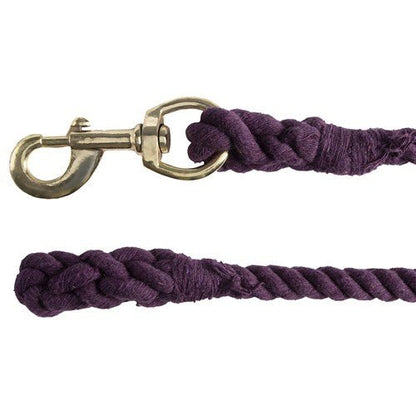 Lead Rope Cotton Heavy Purple 10' - Woonona Petfoods