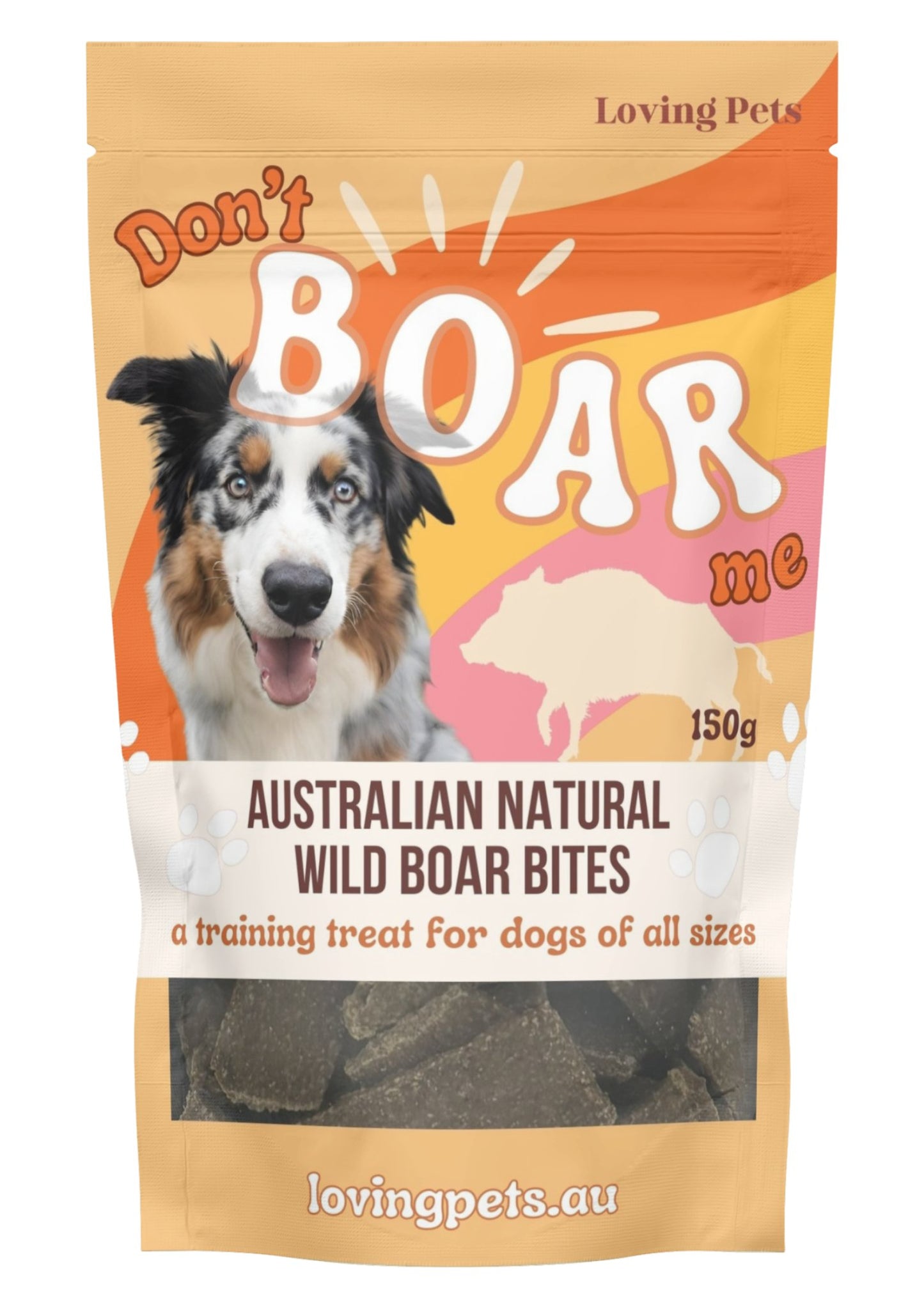 Loving Pets Australian Natural Dog Treats Wild Boar 150g - Woonona Petfood & Produce