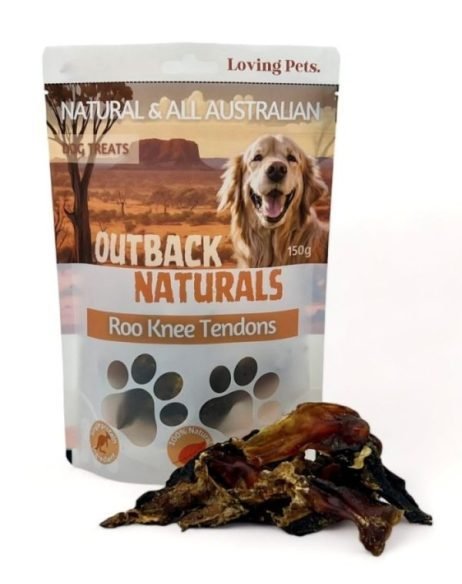 Loving Pets Dog Treats Kangaroo Knee Tendons 150gm - Woonona Petfood & Produce