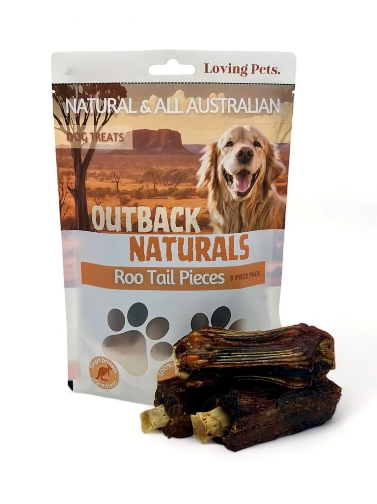 Loving Pets Dog Treats Kangaroo Tail Pieces 3 Pack - Woonona Petfood & Produce