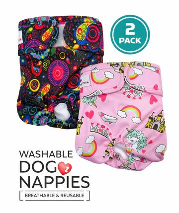 Loving Pets Washable Nappies Pink/Purple - Woonona Petfoods