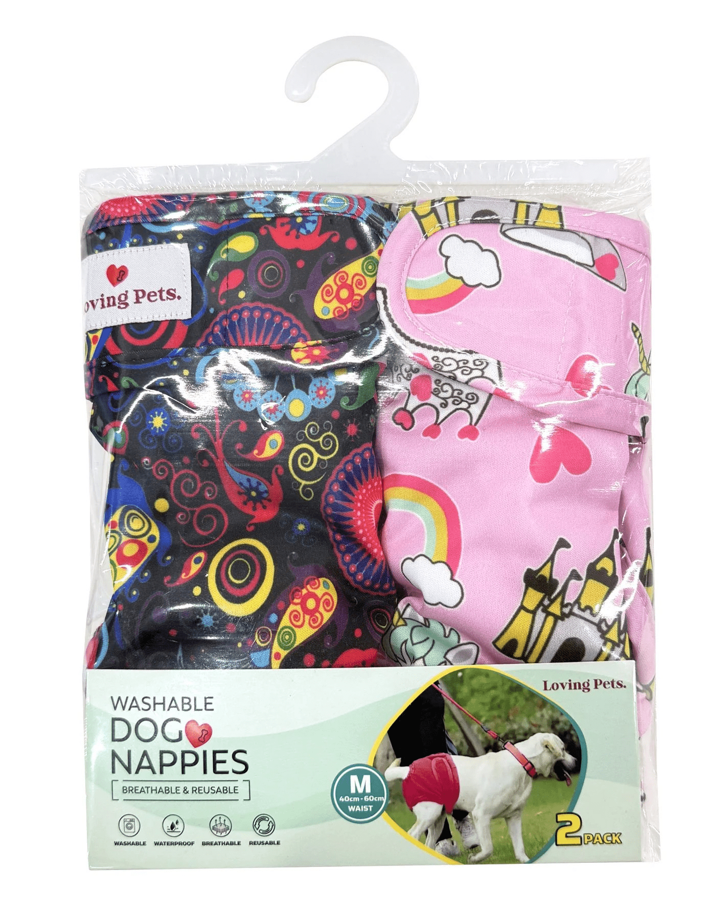 Loving Pets Washable Nappies Pink/Purple - Woonona Petfoods