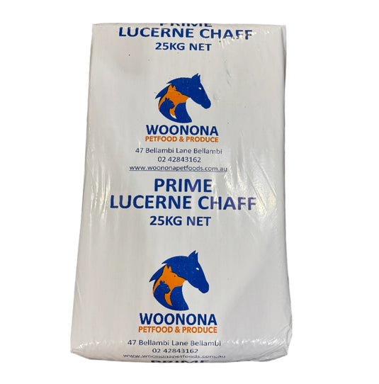 Lucerne Chaff Premium 25kg - Woonona Petfoods