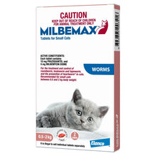 Milbemax Cat Small 0.5kg To 2kg 2 Tablets - Woonona Petfoods