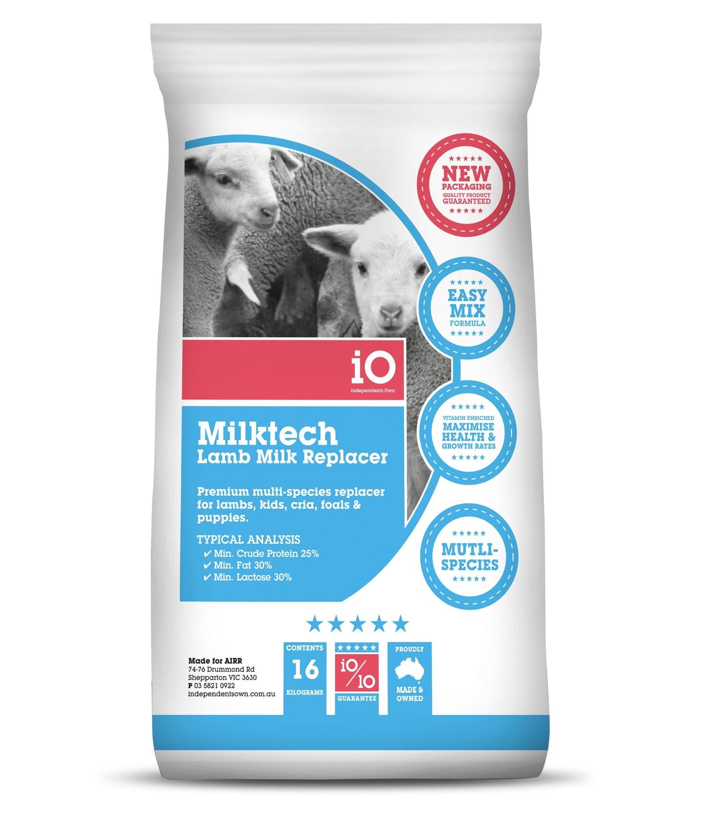 Milk Tech IO Lamb and Kid 5kg - Woonona Petfood & Produce