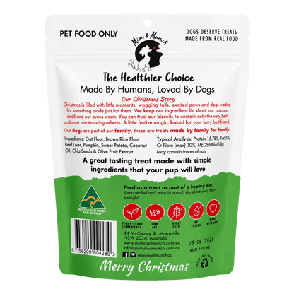 Mimi & Munch Christmas Lunch Beef Pumpkin & Sweet Potato Stocking Stuffer - Woonona Petfoods