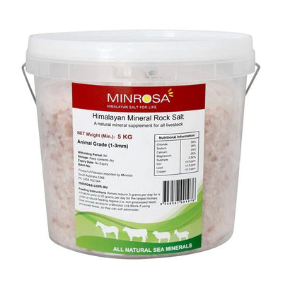 Minrosa Himalayan Mineral Salt Granules 5kg - Woonona Petfoods