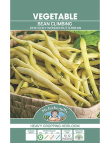 Mr Fothergills Climbing Bean Kentucky Wonder Wax - Woonona Petfoods