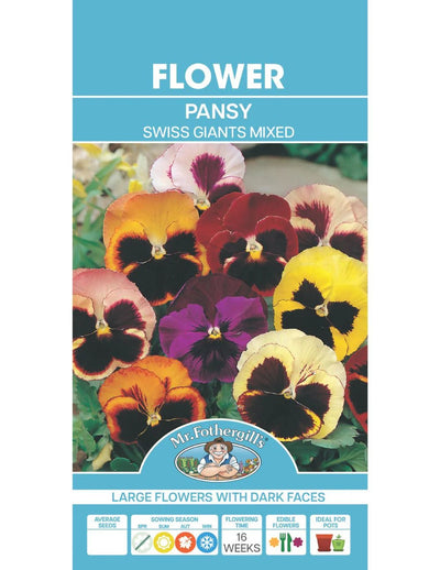 Mr Fothergills Pansy Swiss Giants Mixed