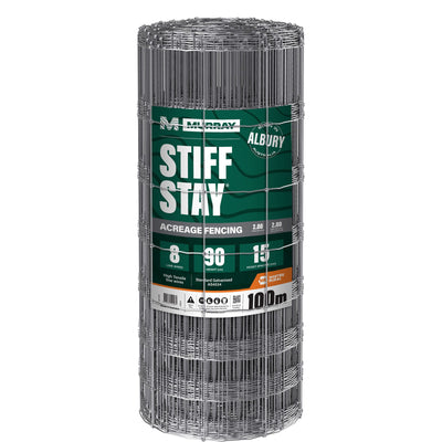 Murray Stiff Stay Fencing 2mm 8/90/15 100 Metres - Woonona Petfood & Produce
