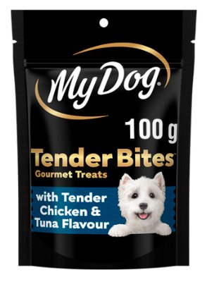 My Dog Tender Bites Tender Chicken and Tuna Flavour 100g - Woonona Petfood & Produce