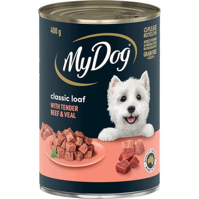 My Dog Wet Dog Food 400g Classic Loaf with Tender Beef and Veal - Woonona Petfood & Produce