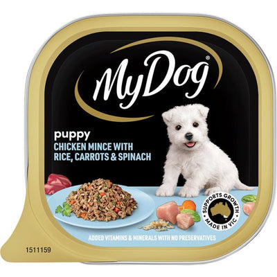 My Dog Wet Dog Food Puppy Chicken Rice Spinach 100g - Woonona Petfood & Produce