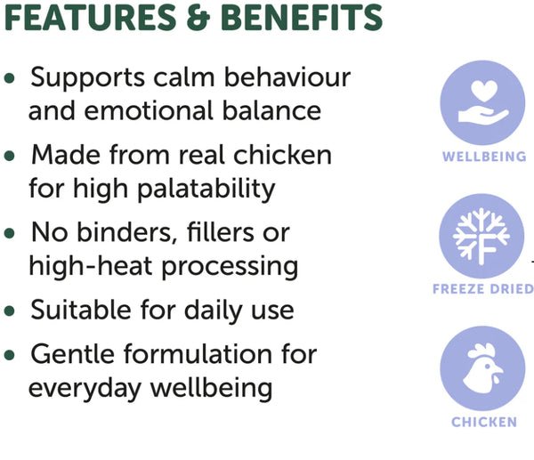 Natural Animal Solutions Calm Health Bites for Cats 50g - Woonona Petfoods
