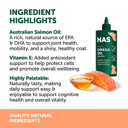 Natural Animal Solutions Salmon Omega Oil 500ml - Woonona Petfoods