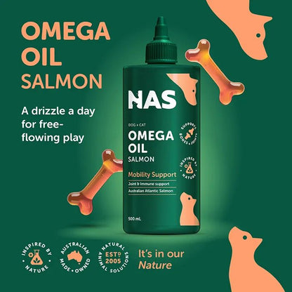 Natural Animal Solutions Salmon Omega Oil 500ml - Woonona Petfoods