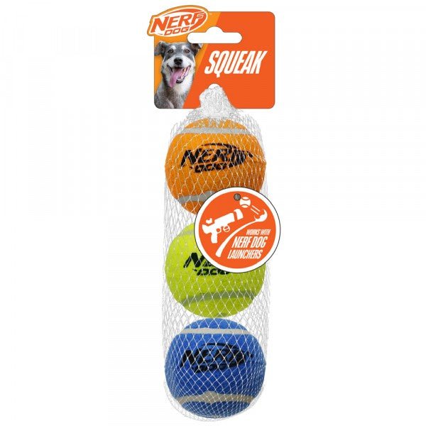 Nerf Balls for Blaster 3x 6.5cm Blue/Yellow/Orange - Woonona Petfoods