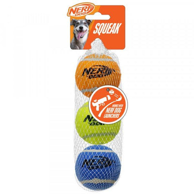 Nerf Balls for Blaster 3x 6.5cm Blue/Yellow/Orange - Woonona Petfoods