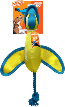 Nerf Crinkle Wing Nylon Duck Blue/Yellow 42cm - Woonona Petfoods