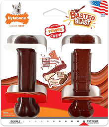 Nylabone Power Basted Bone Steak/Bacon Flavour - Woonona Petfoods