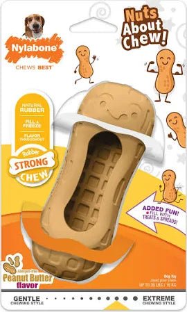 Nylabone Power Chew Peanut Treat Toy Peanut Butter Flavour Wolf - Woonona Petfood & Produce