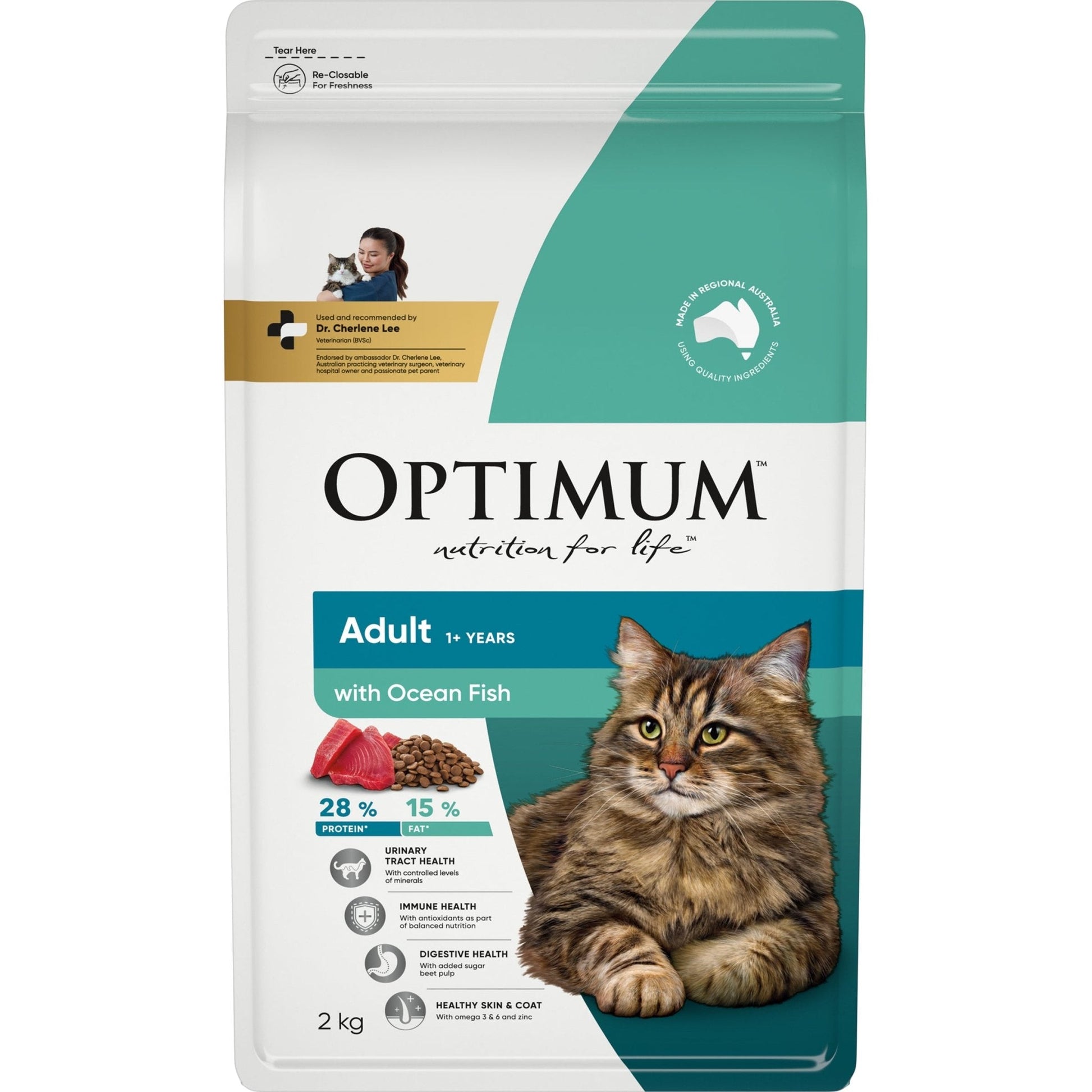 Optimum Dry Cat Food Adult Ocean Fish - Woonona Petfood & Produce