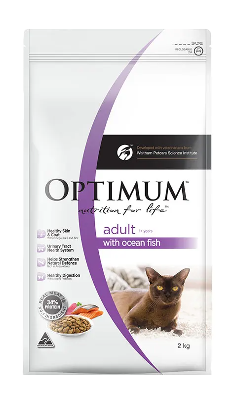 Optimum Dry Cat Food Adult Ocean Fish