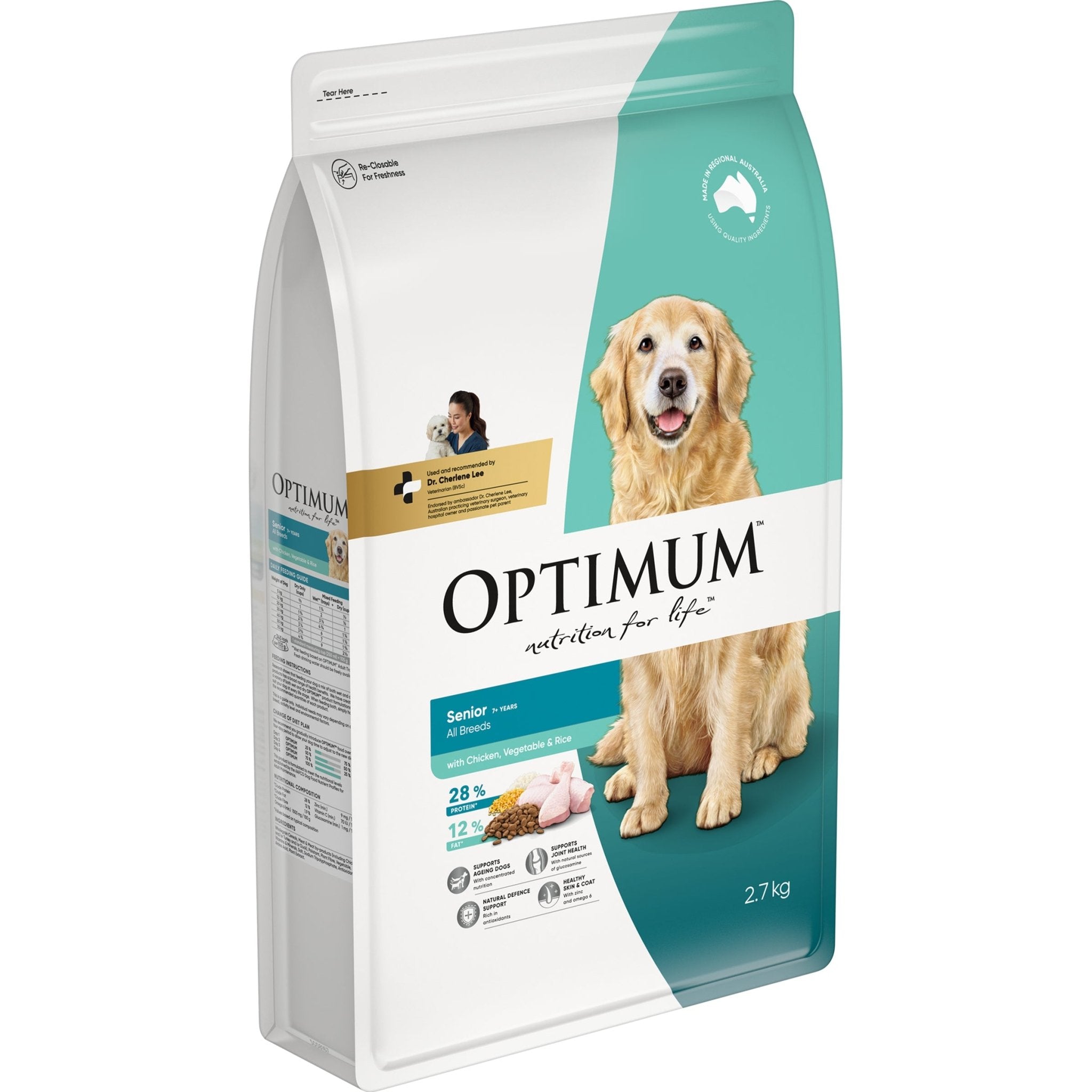 Optimum Dry Dog Food Adult 7 Chicken Vegetables Rice Woonona Petfood Produce