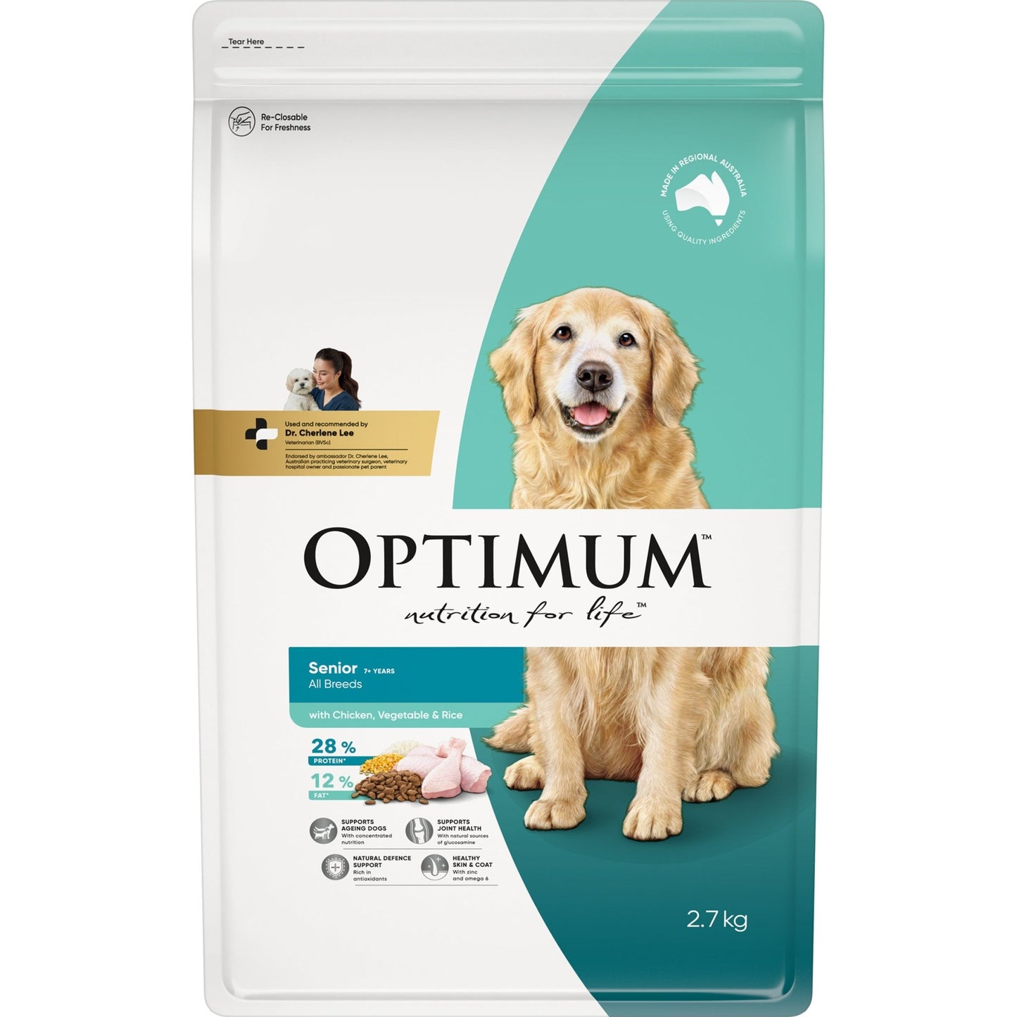 Optimum Dry Dog Food Adult 7+ Chicken,Vegetables & Rice - Woonona Petfood & Produce