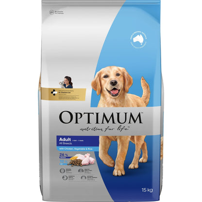 Optimum Dry Dog Food Adult Chicken,Vegetables & Rice - Woonona Petfood & Produce