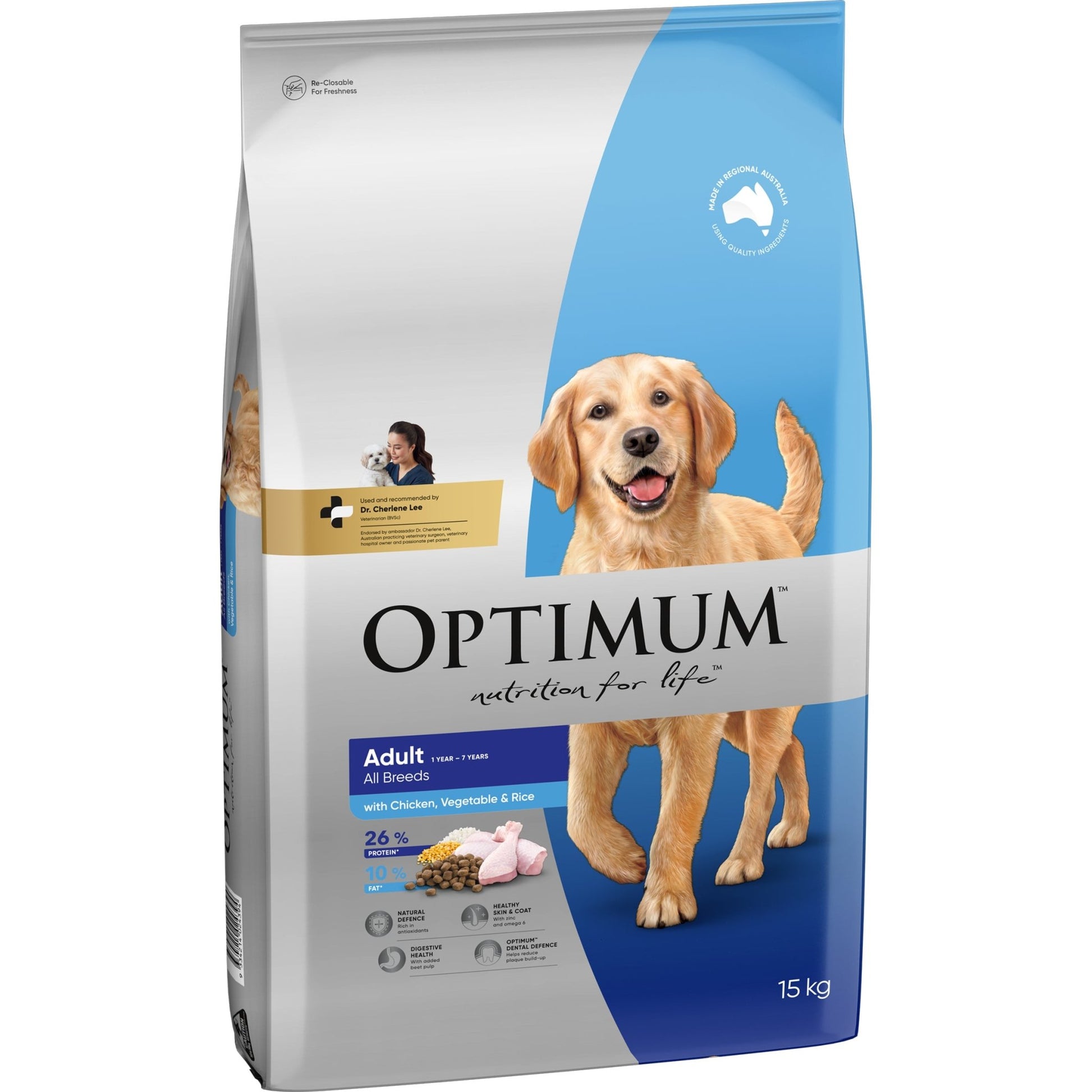 Optimum Dry Dog Food Adult Chicken,Vegetables & Rice - Woonona Petfood & Produce