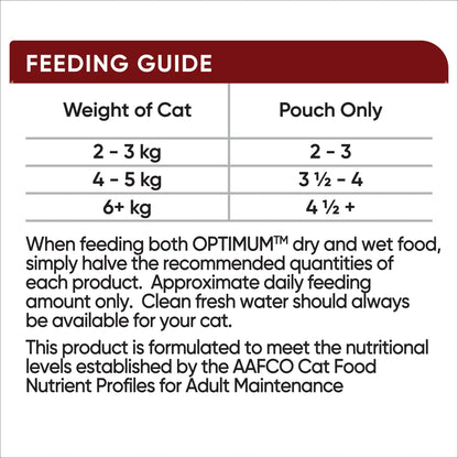 Optimum Wet Cat Food Mature Chunks in Jelly Salmon 85g - Woonona Petfood & Produce